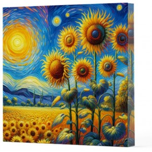 Van Gogh 4 Ayçiçekleri Çizgisiz Yan Boyamalı Defter Van Gogh 4 Ayçiçekleri Çizgisiz Yan Boyamalı Defter