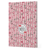 Kahve 8 Yan Boyamalı Çizgili Defter