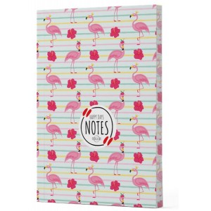 Flamingo 2 Yan Boyamalı Çizgili Defter Flamingo 2 Yan Boyamalı Çizgili Defter
