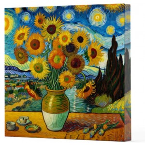Van Gogh 10 Ayçiçekleri Çizgisiz Yan Boyamalı Defter Van Gogh 10 Ayçiçekleri Çizgisiz Yan Boyamalı Defter