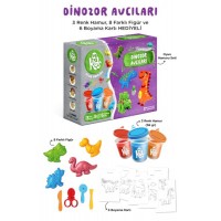 Dinozor Avcıları Oyun Hamuru Seti 17 Parça 352 Gr