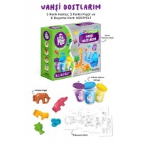 Vahşi Dostlarım Oyun Hamuru Seti 14 Parça 344 Gr