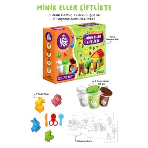 Minik Eller Çiftlikte Oyun Hamuru Seti 16 Parça 340 Gr