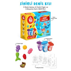 Sihirli Deniz Kızı Oyun Hamuru Seti 15 Parça 344 Gr