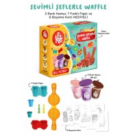 Sevimli Şeflerle Waffle Oyun Hamuru Seti 16 Parça 340 Gr