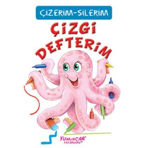 Çizgi Defterim Çizerim Silerim Kalem Hediyeli
