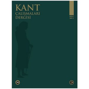 Kant Çalışmaları Dergisi Sayı 3 2024