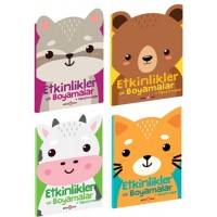 Etkinlikler ve Boyamalar Yapıştırmalar Seti Rakuncuk Ayıcık İnekçik Kedicik