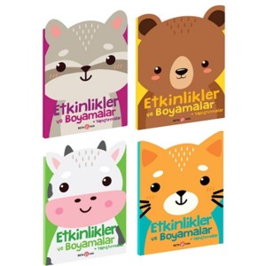 Etkinlikler ve Boyamalar Yapıştırmalar Seti Rakuncuk Ayıcık İnekçik Kedicik