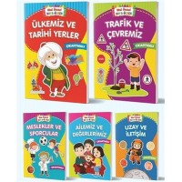 Boya Öğren Çıkartmalı Çocuk Kitapları 5 Kitap Takım