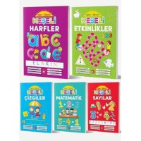 Okul Öncesi Eğitici Öğretici Neşeli Etkinlikler Seti 5 Kitap Takım