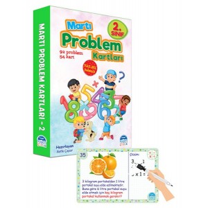 Martı 2.Sınıf Problem Kartları Yaz Sil Kalemli