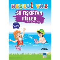 Neşeli Yaz Su Fışkırtan Filler