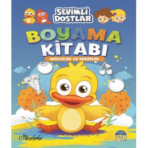 Sevimli Dostlar Boyama Kitabı Meyveler ve Sebzeler