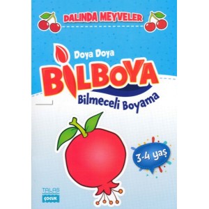Doya Doya Bil Boya Bilmeceli Boyama Dalında Meyveler 3 4 Yaş