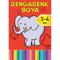 Rengarenk Boya 2 3 4 Yaş Kırmızı Kitap