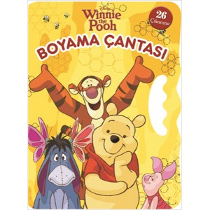 Winnie The Pooh Boyama Çantası 26 Çıkartma Boya Oku Yapıştır Yandan Tutmalı