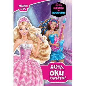 Barbie Prenses ve Rock Star Müziğin Sihri Boya Oku Yapıştır