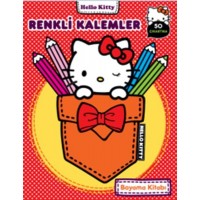 Hello Kitty Renkli Kalemler Boyama Kitabı