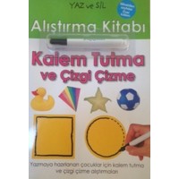 Yaz ve Sil Alıştırma Kitabı Kalem Tutma ve Çizgi Çekme