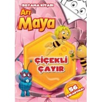 Arı Maya Çiçekli Çayır Boyama Kitabı