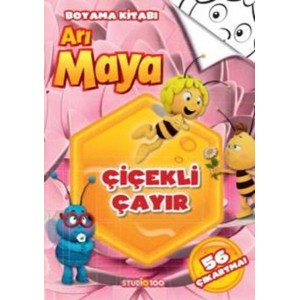 Arı Maya Çiçekli Çayır Boyama Kitabı