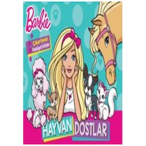 Barbie Hayvan Dostlar Çıkartmalı Boyama Kitabı