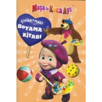Maşa ile Koca Ayı Çıkartmalı Boyama Kitabı
