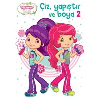 Çilek Kız Çiz Yapıştır Boya 2