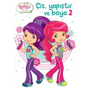 Çilek Kız Çiz Yapıştır Boya 2