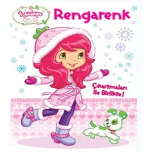 Çilek Kız Rengarenk Çıkartmalı Boyama