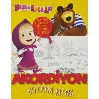 Maşa ile Koca Ayı Akordiyon Boyama Kitabı