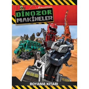 Dinozor Makineler Boyama Kitabı