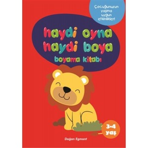 Haydi Oyna Haydi Boya Boyama Kitabı 1 3 4 Yaş