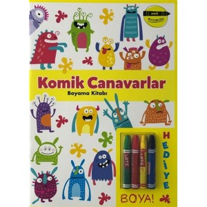 Komik Canavarlar Boyama Kitabı Minik Ressamlar