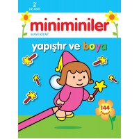Miniminiler Yapıştır ve Boya Mavi Kitap