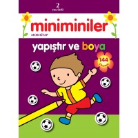 Miniminiler Yapıştır ve Boya Mor Kitap