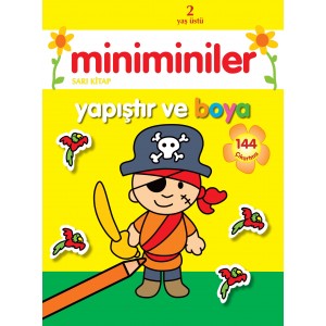 Miniminiler Yapıştır ve Boya Sarı Kitap