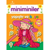 Miniminiler Yapıştır ve Boya Turuncu Kitap
