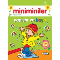 Miniminiler Yapıştır ve Boya Yeşil Kitap
