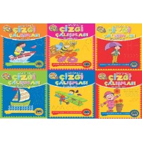 Sevimli Çizgi Çalışması 6 Kitap Set