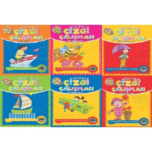 Sevimli Çizgi Çalışması 6 Kitap Set