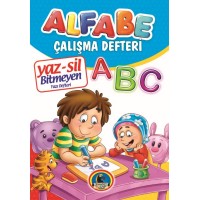 Yaz Sil Alfabe Bitmeyen Yazı Defteri Tahta Kalemi