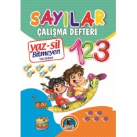 Yaz Sil Sayılar Bitmeyen Yazı Defteri Tahta Kalemi