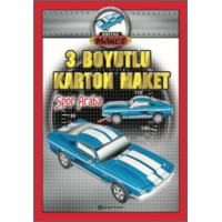 3 Boyutlu Karton Maket Spor Araba