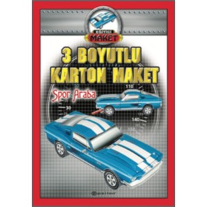 3 Boyutlu Karton Maket Spor Araba