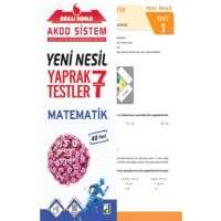 Akıllı Damla Matematik Yeni Nesil Yaprak Testler 7. Sınıf
