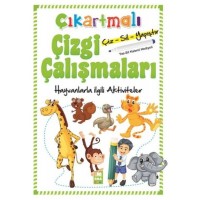 Çıkartmalı Çizgi Çalışmaları Hayvanlarla İlgili Aktiviteler