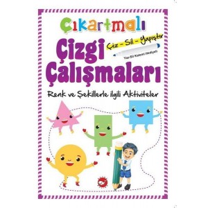 Çıkartmalı Çizgi Çalışmaları Renkler ve Şekillerle İlgili Aktiviteler