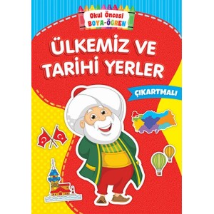 Okul Öncesi Boya Öğren Ülkemiz ve Tarihi Yerler Çıkartmalı